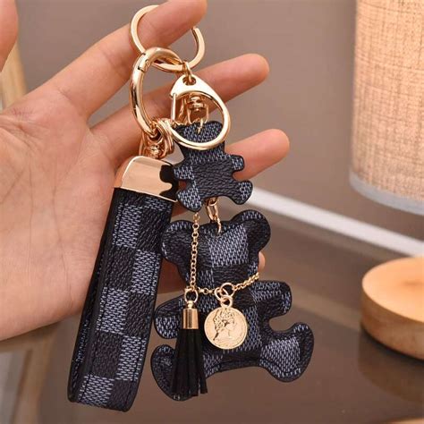 louis vuitton teddy bear key chain|louis vuitton key holder case.